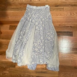 Free people velvet and tulle skirt, never worn, tags on
